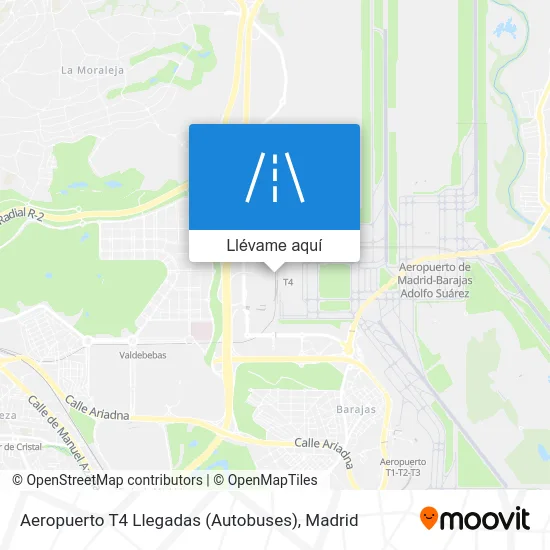 Mapa Aeropuerto T4 Llegadas (Autobuses)
