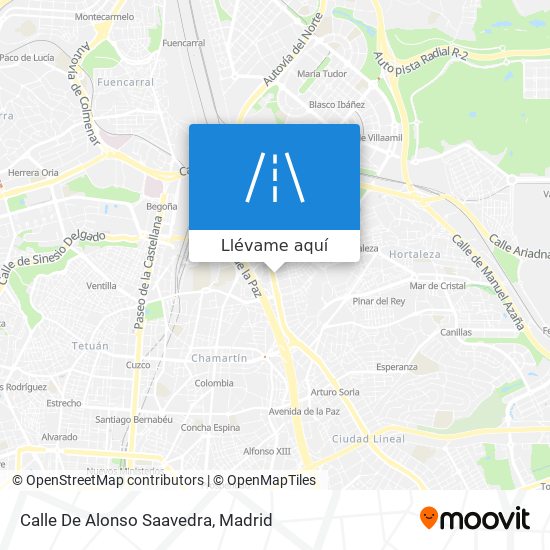 Mapa Calle De Alonso Saavedra