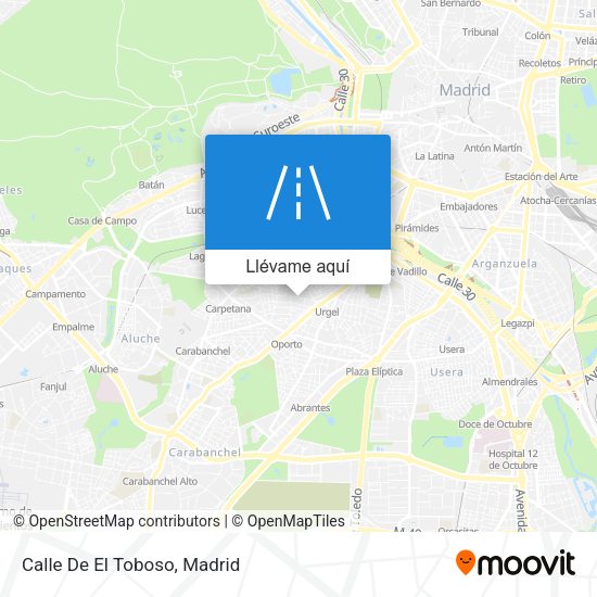 Mapa Calle De El Toboso