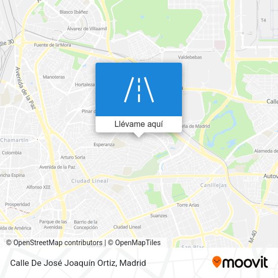 Mapa Calle De José Joaquín Ortiz