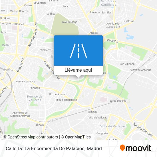 Mapa Calle De La Encomienda De Palacios