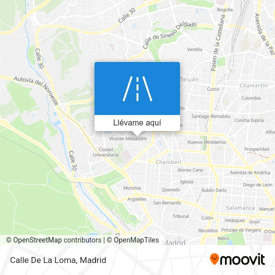 Mapa Calle De La Loma