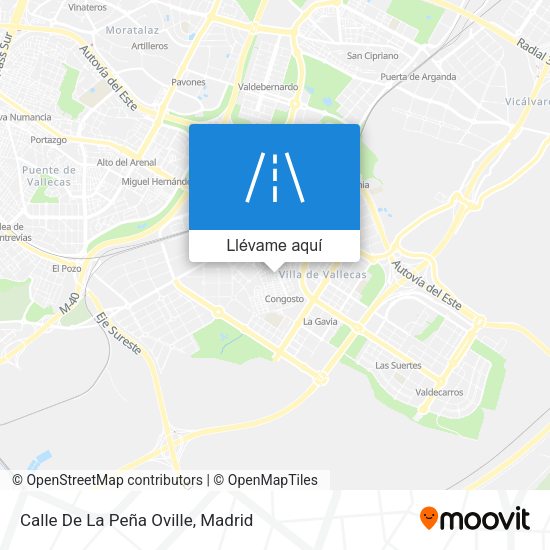 Mapa Calle De La Peña Oville