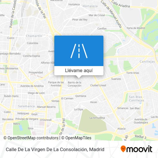 Mapa Calle De La Virgen De La Consolación