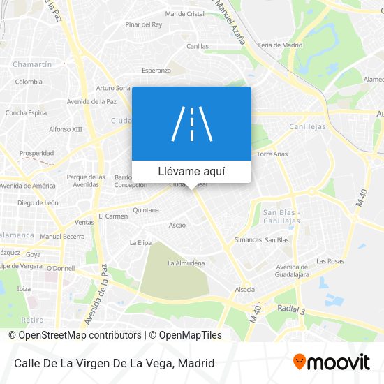 Mapa Calle De La Virgen De La Vega
