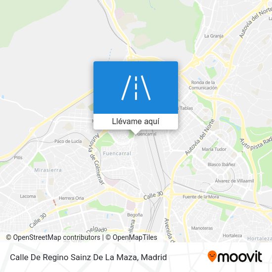Mapa Calle De Regino Sainz De La Maza