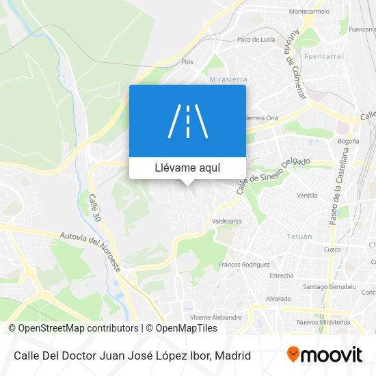 Mapa Calle Del Doctor Juan José López Ibor