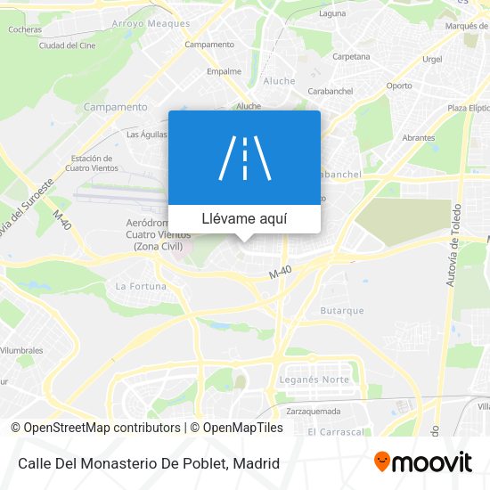 Mapa Calle Del Monasterio De Poblet