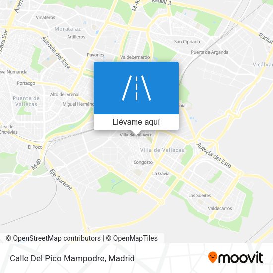 Mapa Calle Del Pico Mampodre