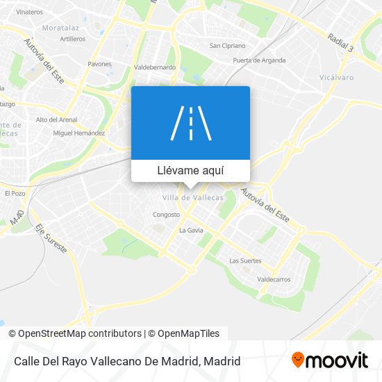 Mapa Calle Del Rayo Vallecano De Madrid