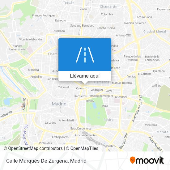 Mapa Calle Marqués De Zurgena