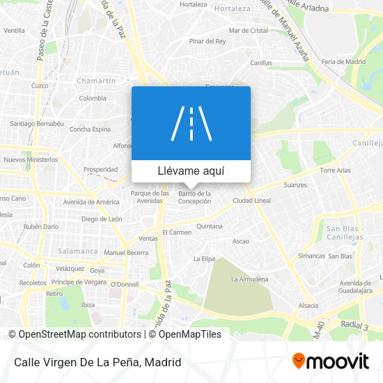 Mapa Calle Virgen De La Peña
