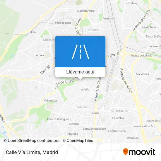 Mapa Calle Vía Límite