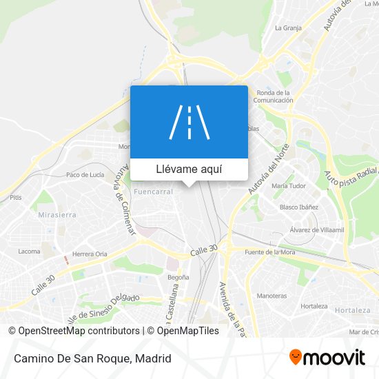 Mapa Camino De San Roque
