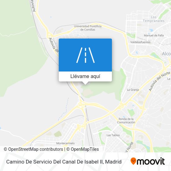 Mapa Camino De Servicio Del Canal De Isabel II