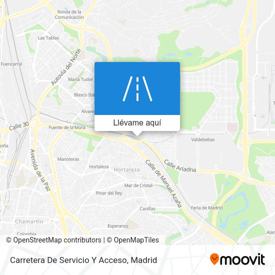 Mapa Carretera De Servicio Y Acceso