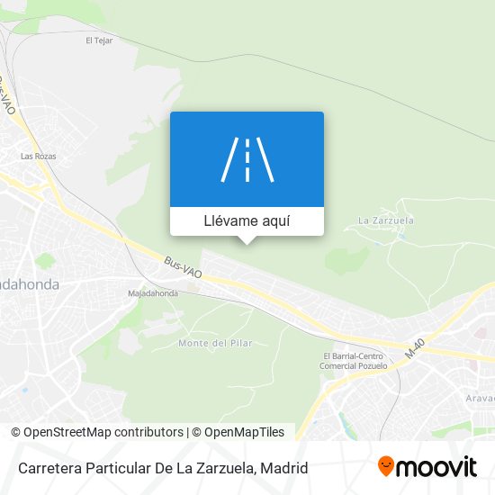 Mapa Carretera Particular De La Zarzuela