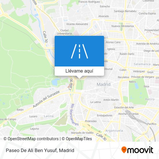 Mapa Paseo De Ali Ben Yusuf