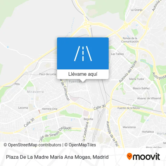 Mapa Plaza De La Madre María Ana Mogas