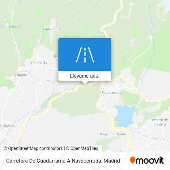 Mapa Carretera De Guadarrama A Navacerrada