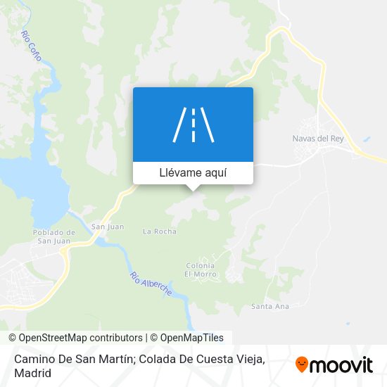 Mapa Camino De San Martín; Colada De Cuesta Vieja
