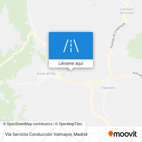 Mapa Vía Servicio Conducción Valmayor