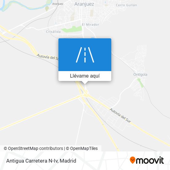 Mapa Antigua Carretera N-Iv