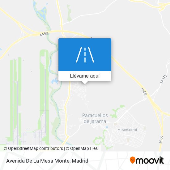 Mapa Avenida De La Mesa Monte