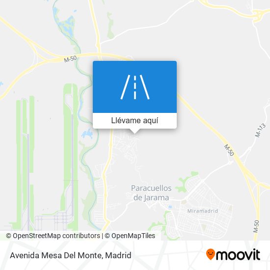 Mapa Avenida Mesa Del Monte