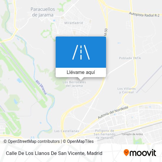 Mapa Calle De Los Llanos De San Vicente