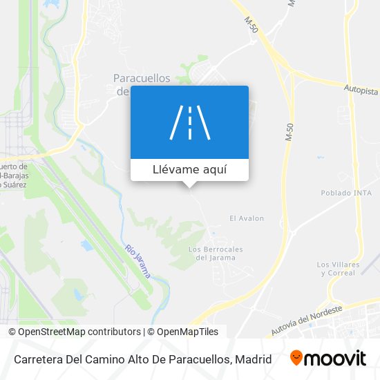 Mapa Carretera Del Camino Alto De Paracuellos