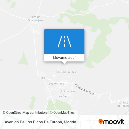 Mapa Avenida De Los Picos De Europa