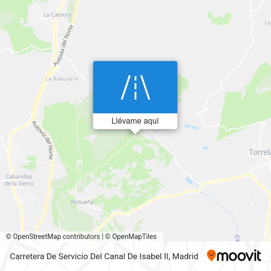 Mapa Carretera De Servicio Del Canal De Isabel II