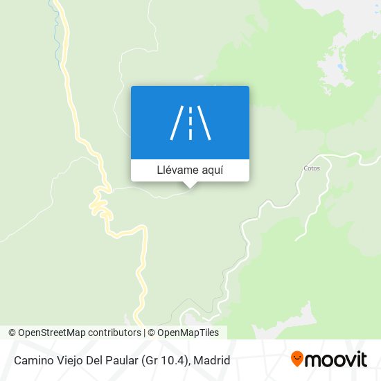 Mapa Camino Viejo Del Paular (Gr 10.4)