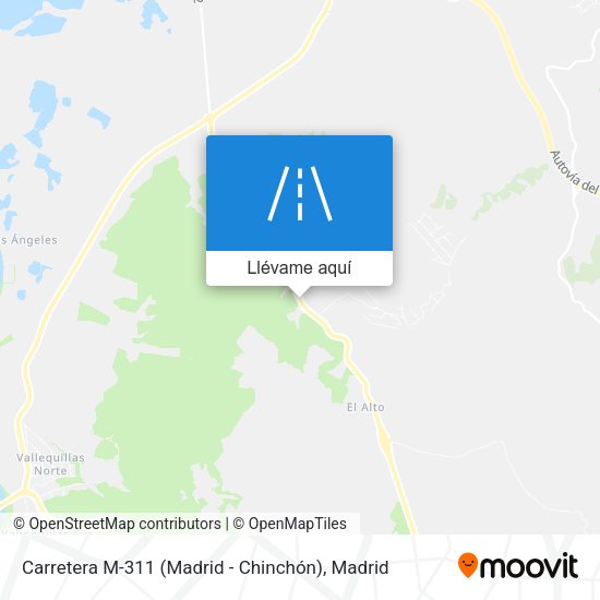 Mapa Carretera M-311 (Madrid - Chinchón)