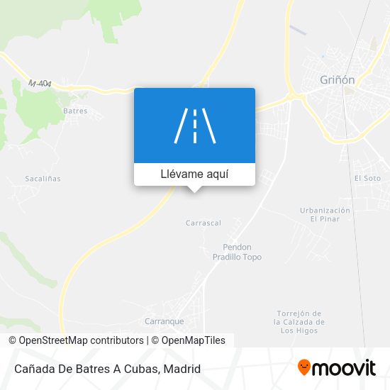 Mapa Cañada De Batres A Cubas