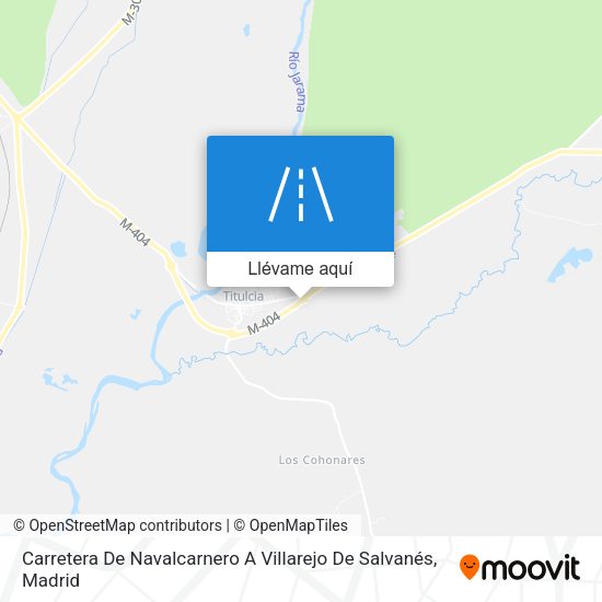 Mapa Carretera De Navalcarnero A Villarejo De Salvanés