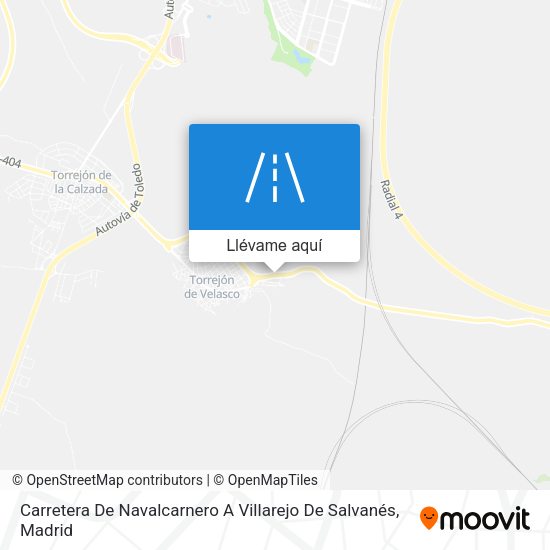 Mapa Carretera De Navalcarnero A Villarejo De Salvanés