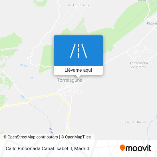 Mapa Calle Rinconada Canal Isabel II