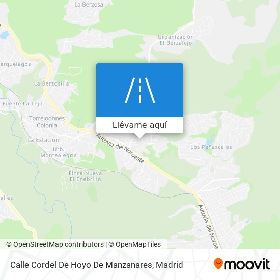 Mapa Calle Cordel De Hoyo De Manzanares