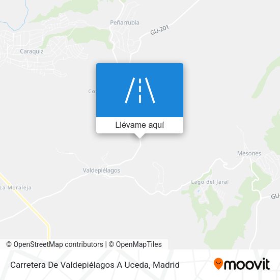 Mapa Carretera De Valdepiélagos A Uceda