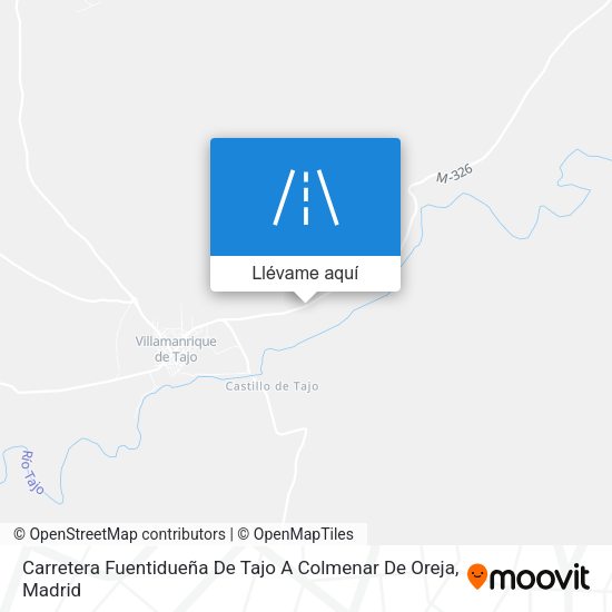 Mapa Carretera Fuentidueña De Tajo A Colmenar De Oreja