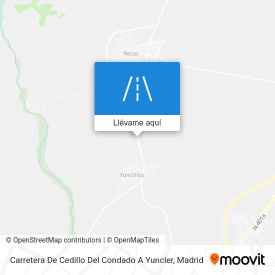 Mapa Carretera De Cedillo Del Condado A Yuncler