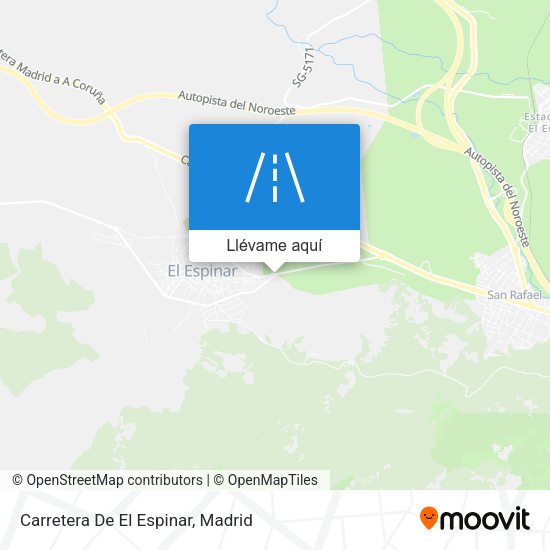 Mapa Carretera De El Espinar