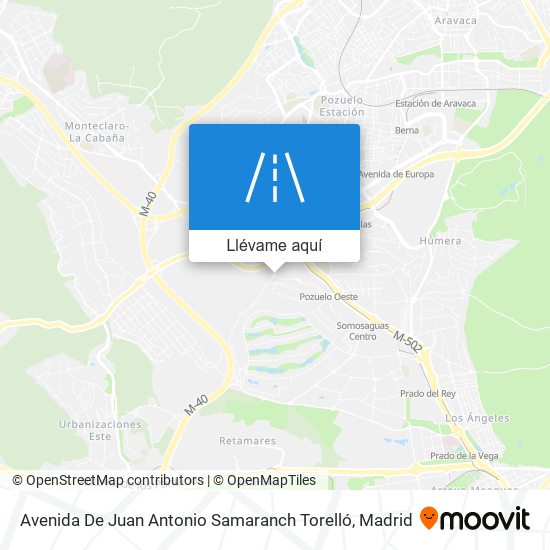 Mapa Avenida De Juan Antonio Samaranch Torelló