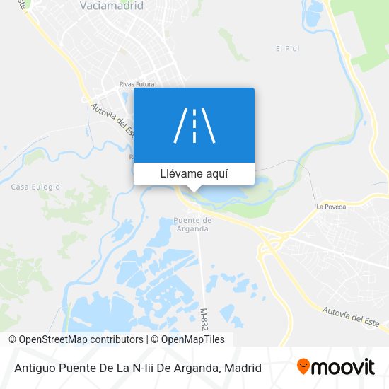 Mapa Antiguo Puente De La N-Iii De Arganda