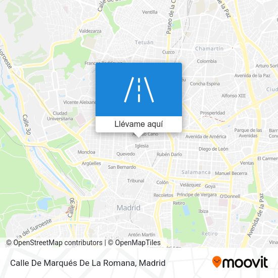 Mapa Calle De Marqués De La Romana