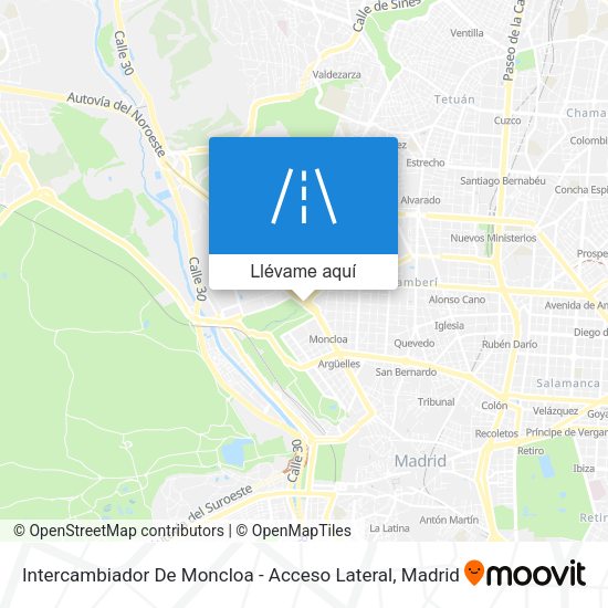Mapa Intercambiador De Moncloa - Acceso Lateral
