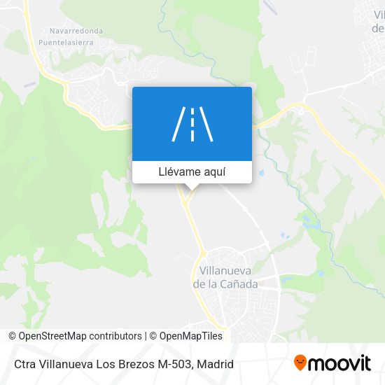 Mapa Ctra Villanueva Los Brezos M-503