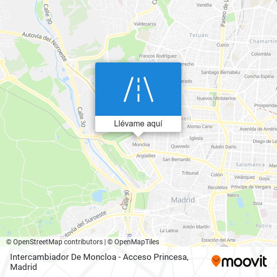 Mapa Intercambiador De Moncloa - Acceso Princesa